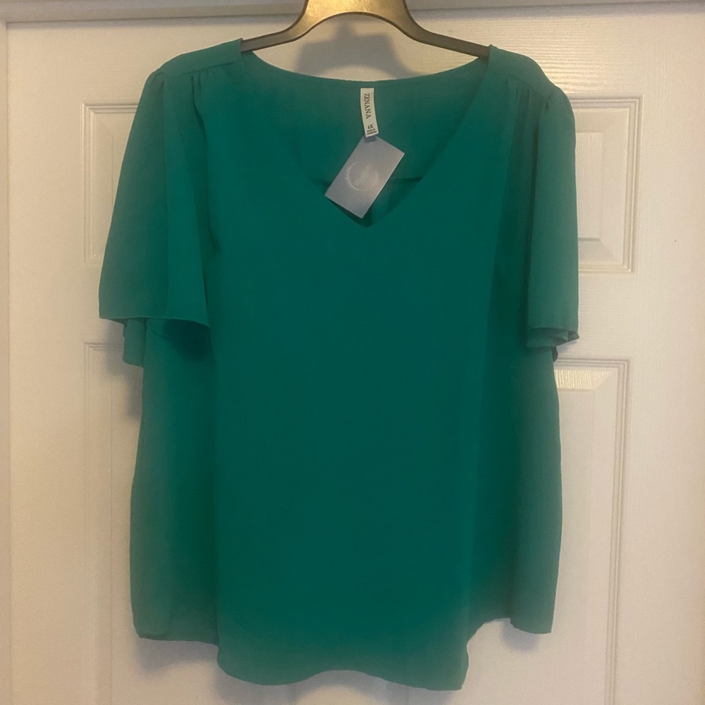 ZENANA XL GREEN TOP